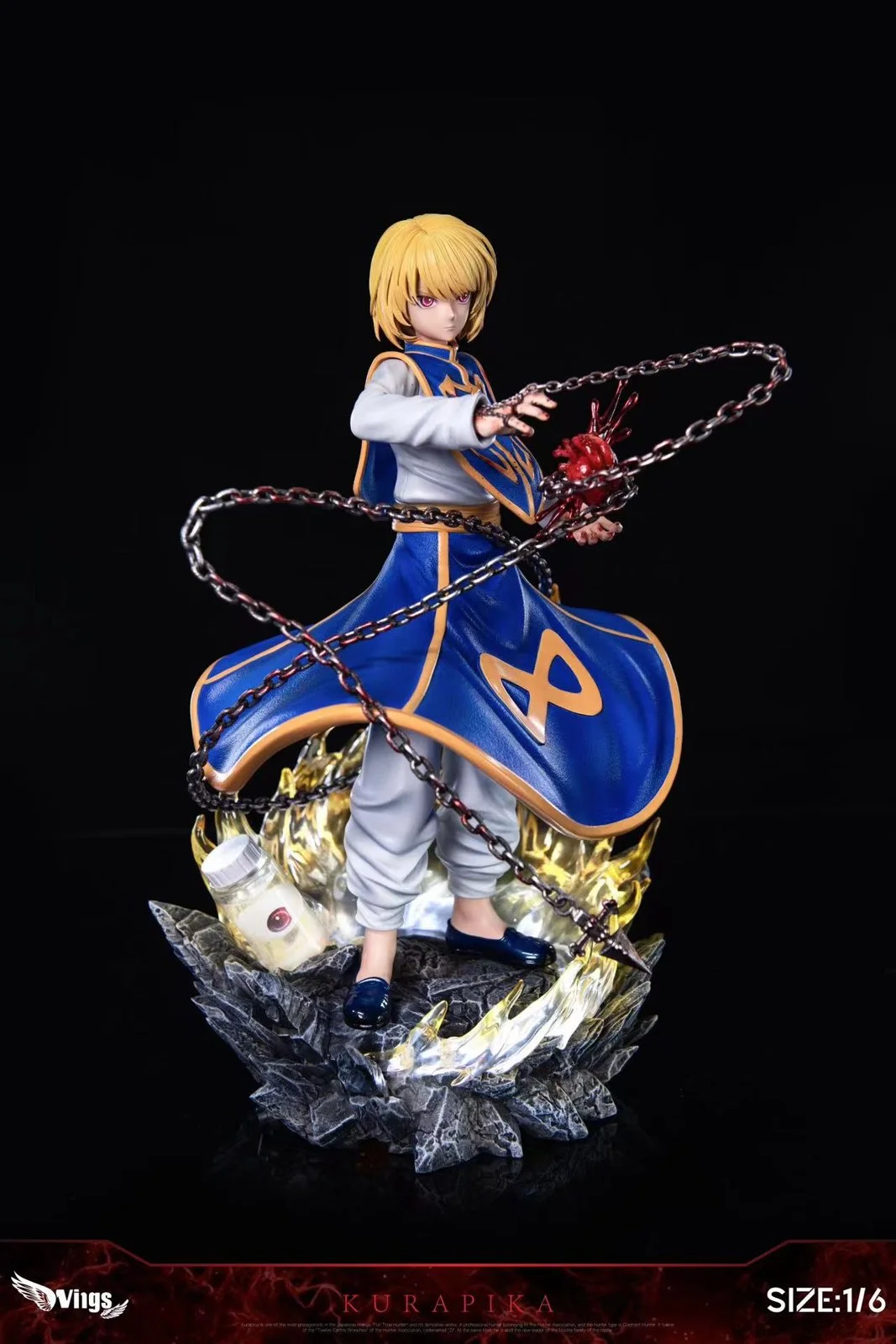 1/6 Scale Emperor Time Kurapika with LED - HUNTER X HUNTER Resin Statue - Wings Studio - Image 1