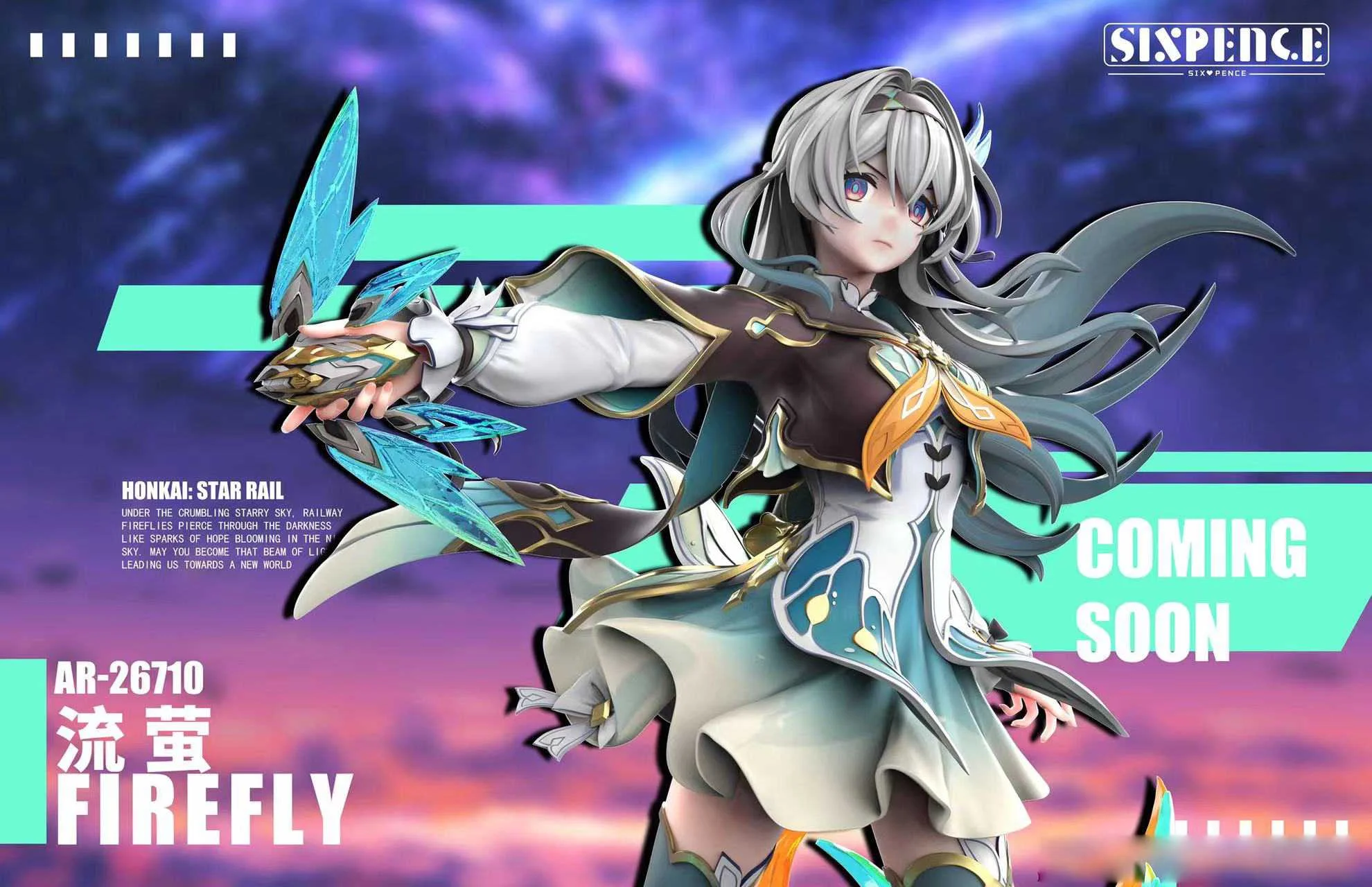 1/6 Scale Firefly - Honkai: Star Rail Resin Statue - Six Pence Studio - Image 2