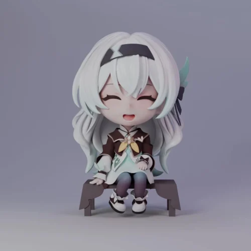 Small Bench Series 001 Chibi Ver. Firefly - Honkai: Star Rail Resin Statue - QQAi Studio - Image 1