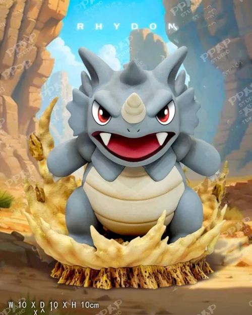 Little Fatty Series Rhydon - Pokemon Resin Statue - PPAP Studios - Image 1