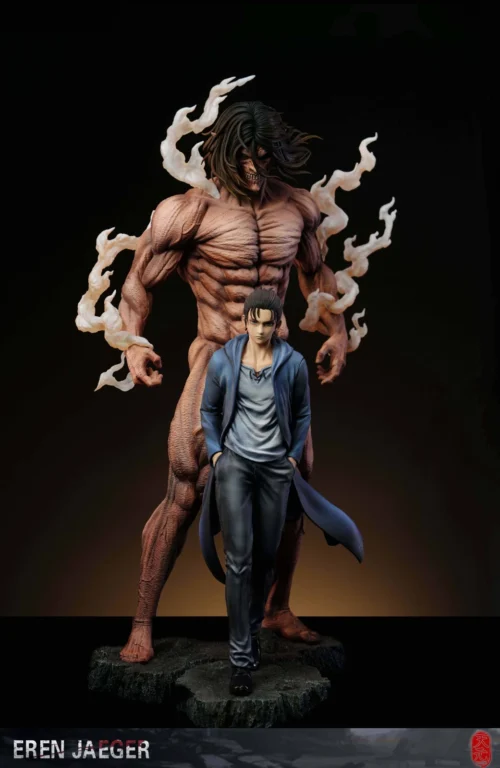 1/6 Scale Eren Yeager & Attack Titan - Attack On Titan Statue - TY Studio