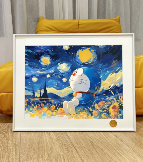 The Starry Night Doraemon Decorative Painting - Doraemon - Xingkong Studio - Image 1