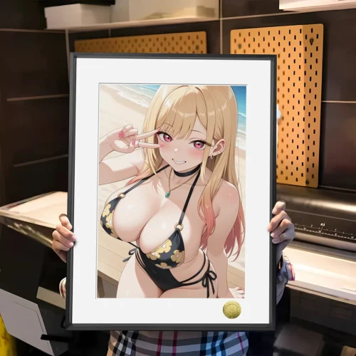 A3 & 4K Size Swimsuit Ver. Marin Kitagawa 002 Decorative Painting - My Dress-Up Darling Decoration Painting - HuangGua Studio