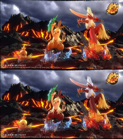 1/20 Scale World Zukan Evolution of Blaziken Set - Pokemon Resin Statue - NP Studio - Image 1