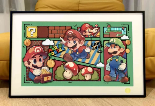 Manga Mario Decorative Painting - Super Mario - Xingkong Studio - Image 1