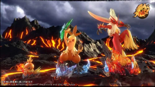 1/20 Scale World Zukan Evolution of Blaziken Set - Pokemon Resin Statue - NP Studio - Image 2