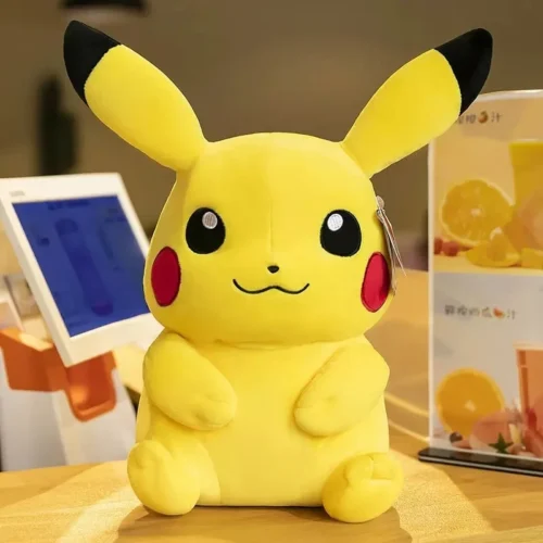 Licensed Smiling Pikachu Super Soft Short Plush Doll - Free Shipping - Pokemon [In Stock] - Image 1