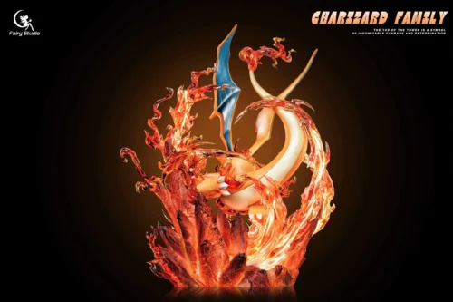 Charizard Family with LED - Pokemon Resin Statue - Fairy Studio - Image 2