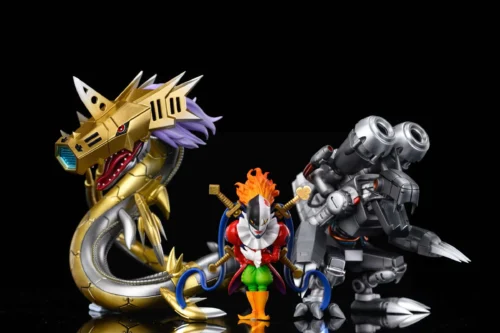 WCF Scale Dark Four Heavenly Kings Series 002 Mugendramon & Metal Seadramon - Digimon Resin Statue - LeaGue Studios - Image 1