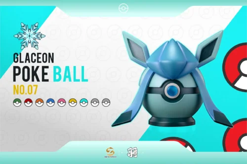 1/1 Scale Poke Ball Series 008 Glaceon Poke Ball - Pokemon Resin Statue - Wing Studio - Image 1