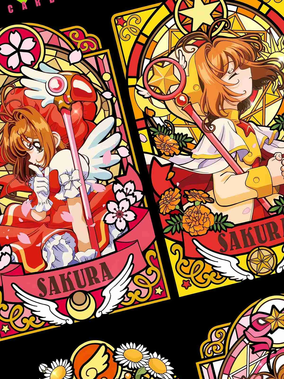 Sakura Kinomoto Stained Glass Decorative Painting - Cardcaptor Sakura (CCS) - Xingkong Studio - Image 3