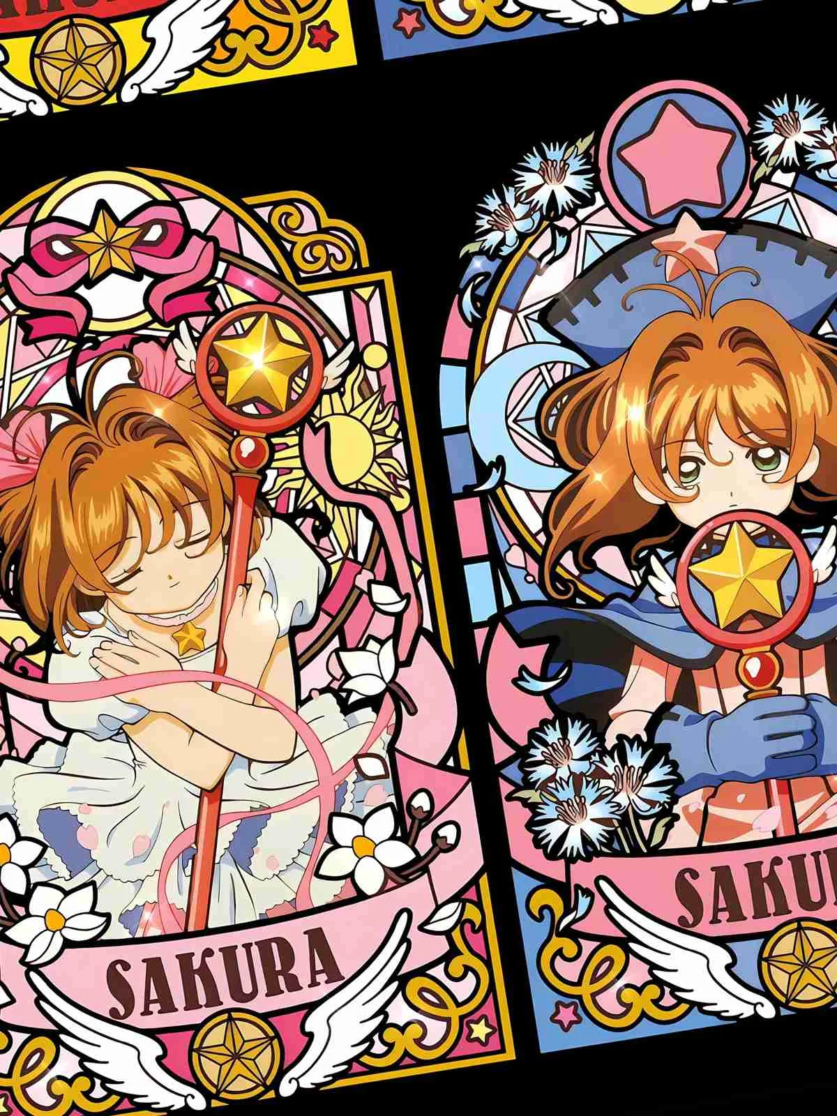 Sakura Kinomoto Stained Glass Decorative Painting - Cardcaptor Sakura (CCS) - Xingkong Studio - Image 4