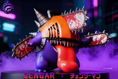 Chainsaw Devil Gengar - Chainsaw Man Pokemon Resin Statue - DEEP Studio