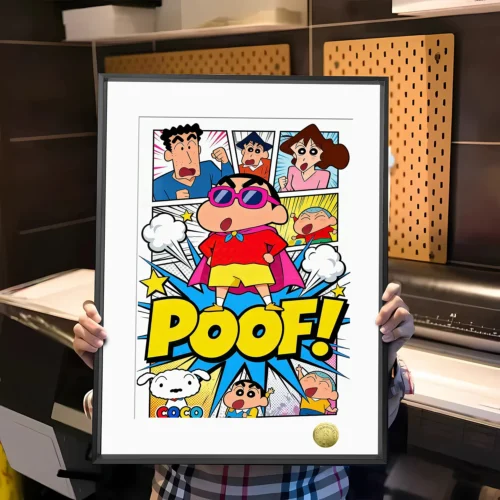 A3 & 4K Size Superman Shin-chan Decorative Painting - Crayon Shin-chan Decoration Painting - HuangGua Studio