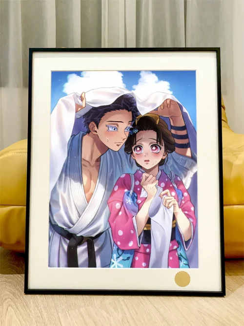 Sun-Shading Hakuji Soyama & Koyuki Soyama Decorative Painting - Demon Slayer: Kimetsu No Yaiba - Xingkong Studio