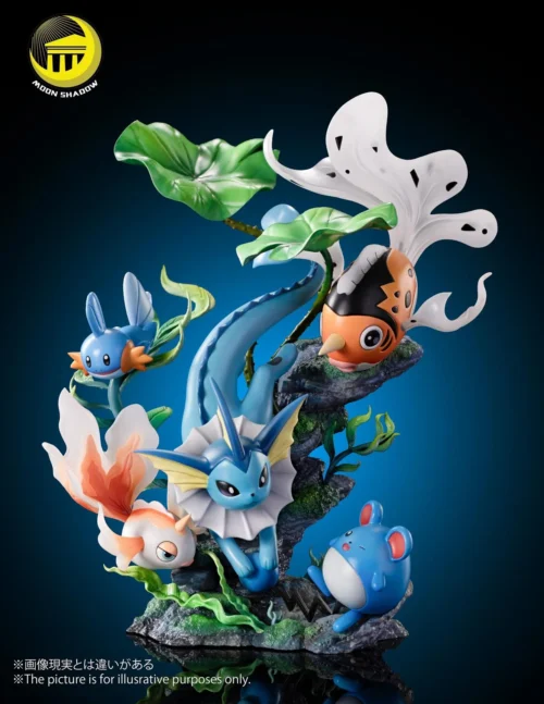 Natural Series Vaporeon & Goldeen & Seaking & Mudkip & Marill - Pokemon Resin Statue - Moon Shadow Studios - Image 2