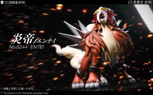 1/20 Scale World Zukan Legendary Beasts Series 001 Entei - Pokemon Resin Statue - Wang Wang Studio [Pre-Order] - Image 2