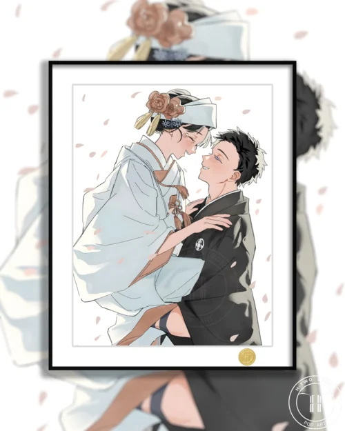Hakuji Soyama & Koyuki Soyama 002 Decorative Painting - Demon Slayer: Kimetsu No Yaiba - H-TWO Studio