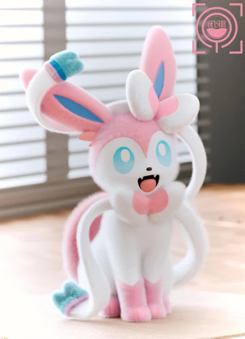Small Size Woolly Sylveon - Pokemon Resin Statue - GEISHA Studio - Image 1