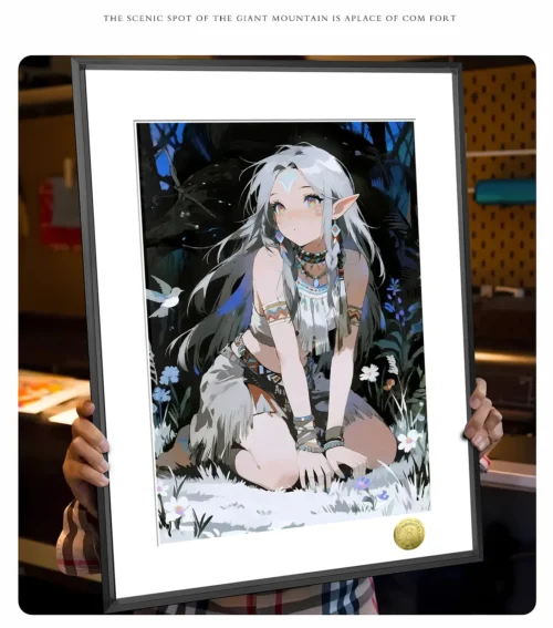 A3 & 4K Size Tribe Elf Frieren Decorative Painting - Frieren: Beyond Journey's End Decoration Painting - HuangGua Studio - Image 2