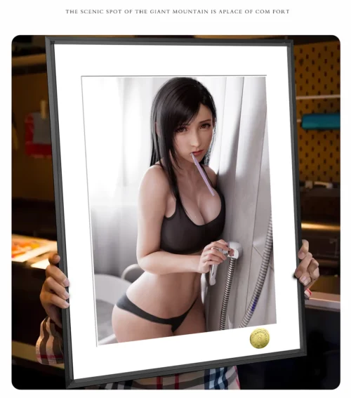 A3 & 4K Size Morning Allure Tifa Lockhart Decorative Painting - (FF7) Final Fantasy VII Decoration Painting - HuangGua Studio - Image 2