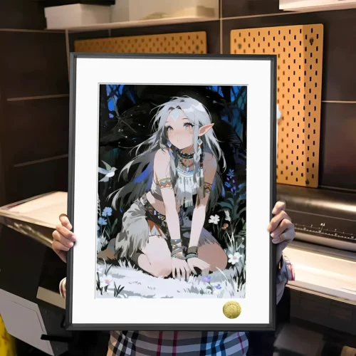 A3 & 4K Size Tribe Elf Frieren Decorative Painting - Frieren: Beyond Journey's End Decoration Painting - HuangGua Studio - Image 1