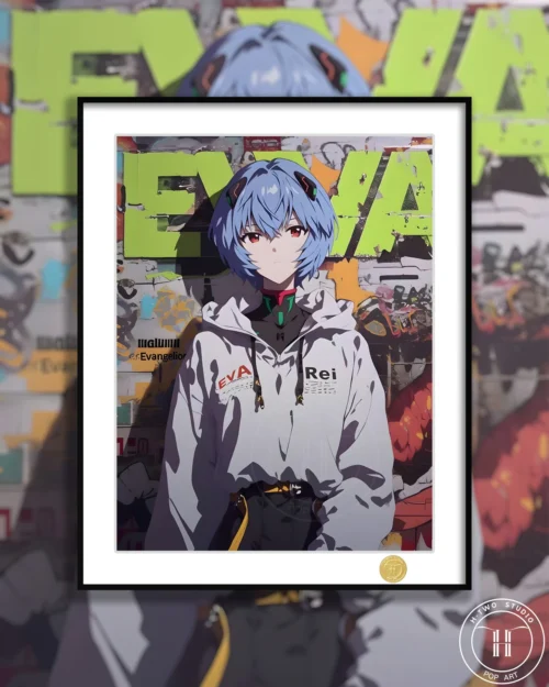 Graffiti Rei Ayanami Decorative Painting - (EVA) Neon Genesis EVAngelion - H-TWO Studio - Image 1