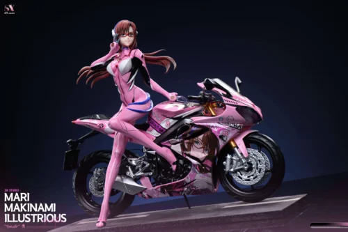 Motorcycle Mari Illustrious Makinami with LED - (EVA) Neon Genesis EVAngelion Statue - SX Studio - Image 2