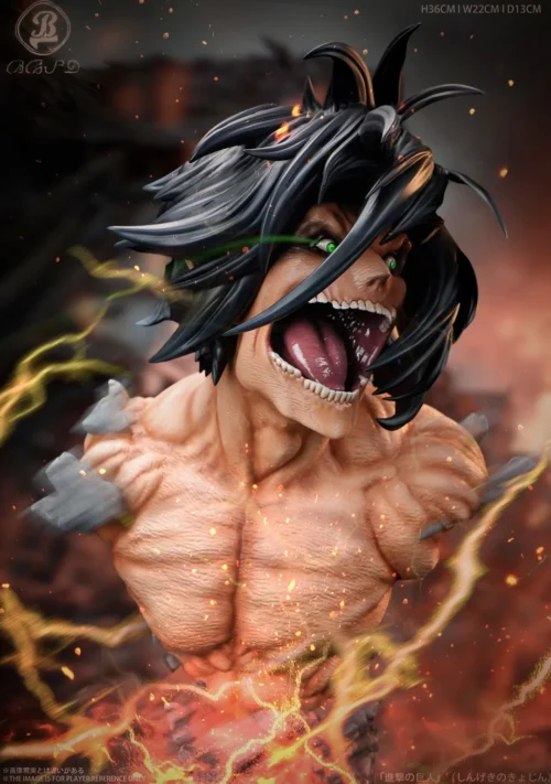 Eren Yeager Bust Statue - Attack On Titan Resin Statue - BBSD Studio - Image 1