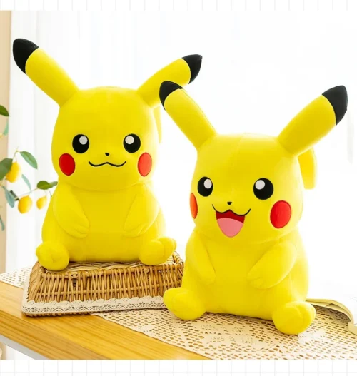Licensed Sitting & Lying Down Pikachu Super Soft Short Plush Doll - Free Shipping - Pokemon
