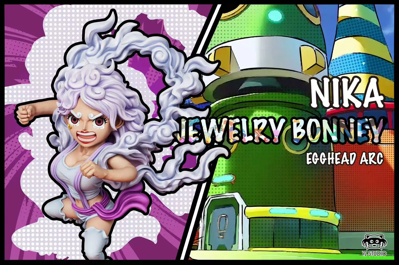 Future Island Arc Nika Punch Monkey D. Luffy & Jewelry Bonney - ONE PIECE Statue - YZ Studios - Image 4