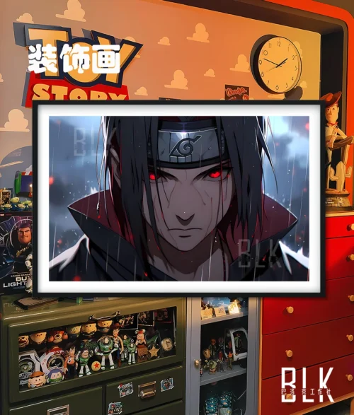 Itachi Uchiha in Rainy Night Decorative Painting & Fridge Magnet - Naruto - BLK Studio