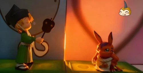 MH Scale Origin Village Patamon & Elecmon & Takeru Takaishi - Digimon Resin Statue - DJS Studio - Image 2