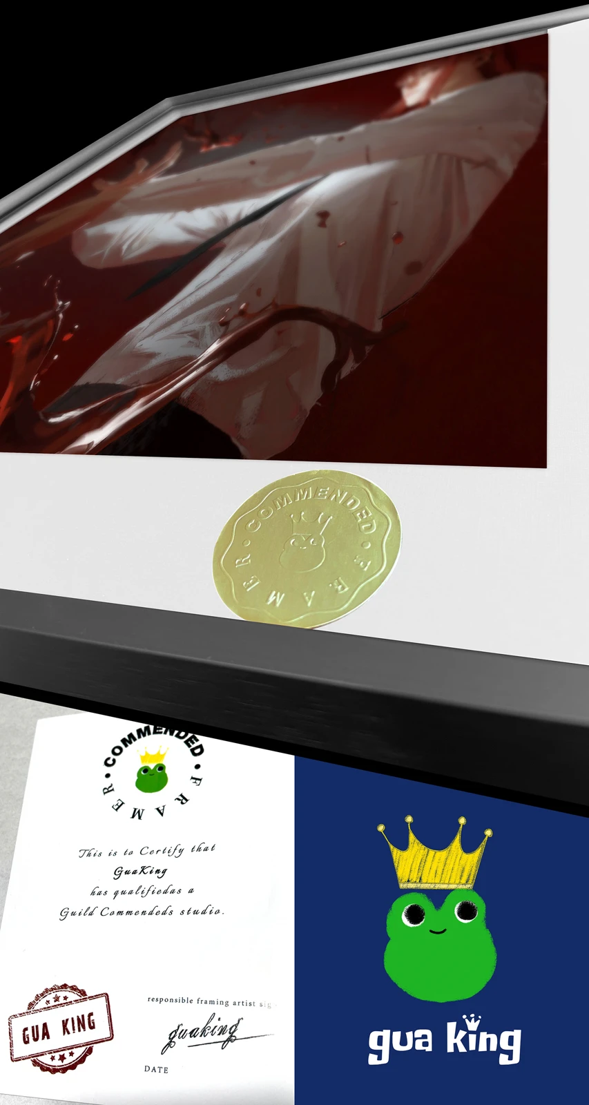 A3 & 4K Size Majestic Aura Makima Decorative Painting - Chainsaw Man Decoration Painting - HuangGua Studio - Image 3