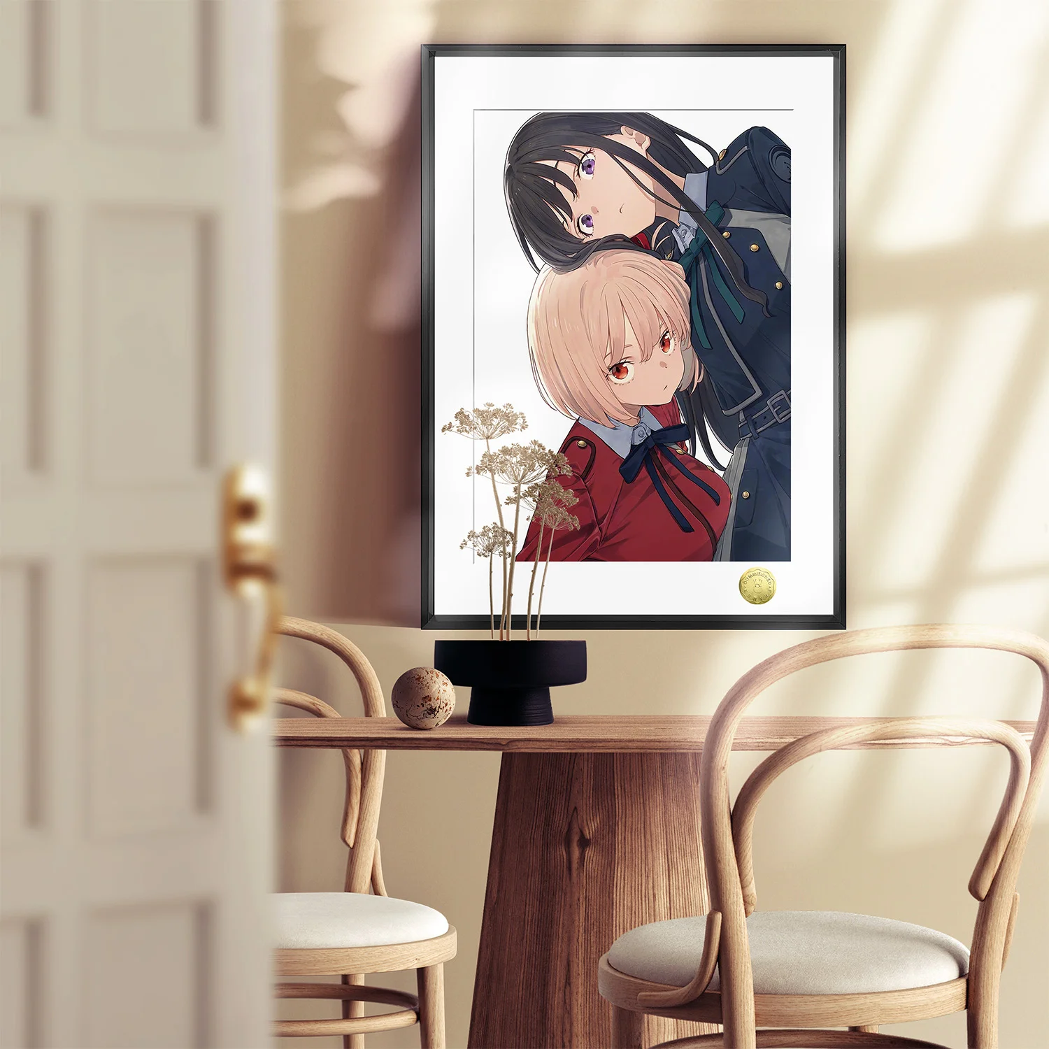 A3 & 4K Size Looking Down Chisato Nishikigi & Takina Inoue Decorative Painting - Lycoris Recoil Decoration Painting - HuangGua Studio - Image 3