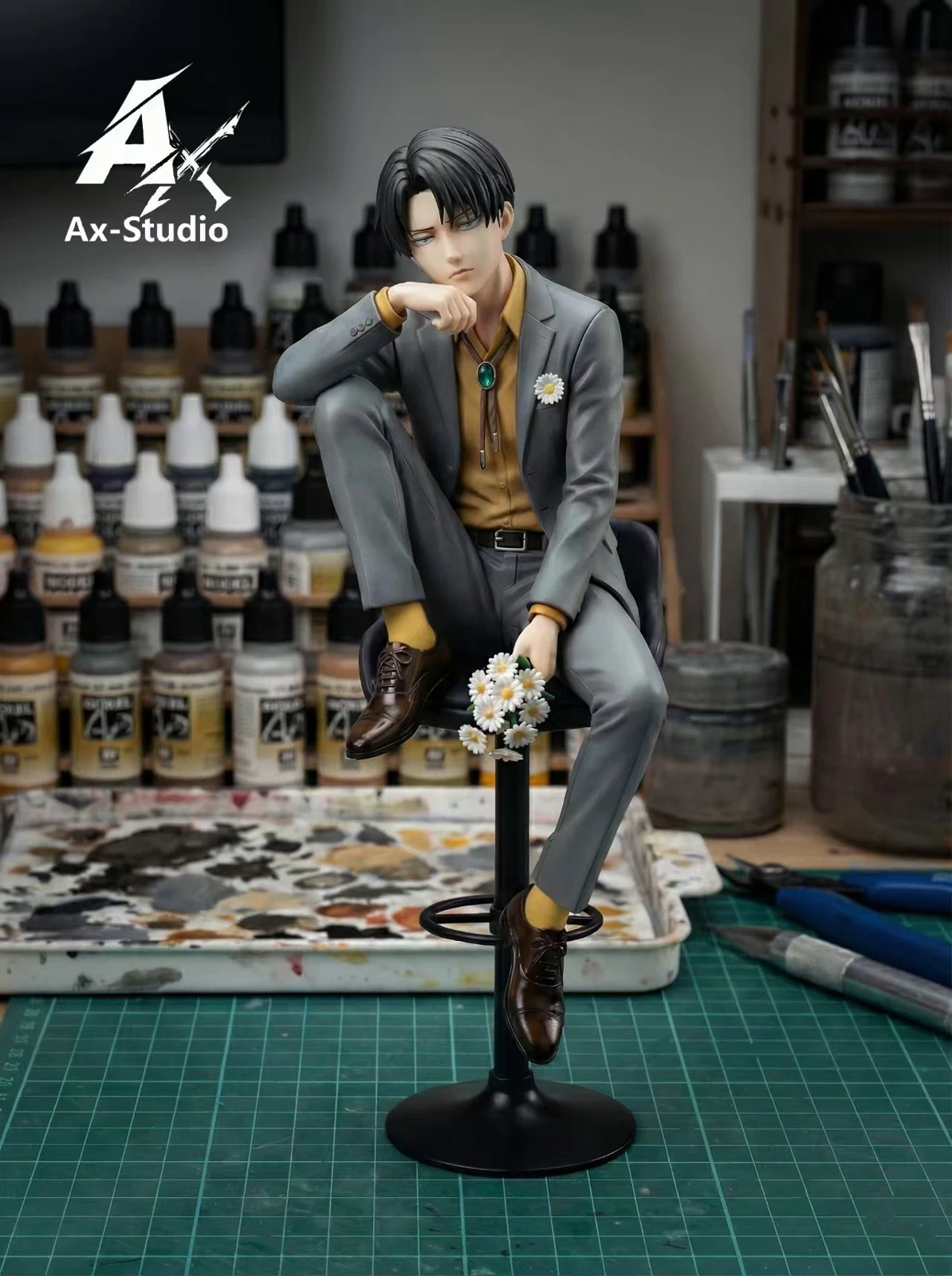 Chair Series 001 Levi Ackerman - Attack On Titan Resin Statue - AA-Studio - Image 1