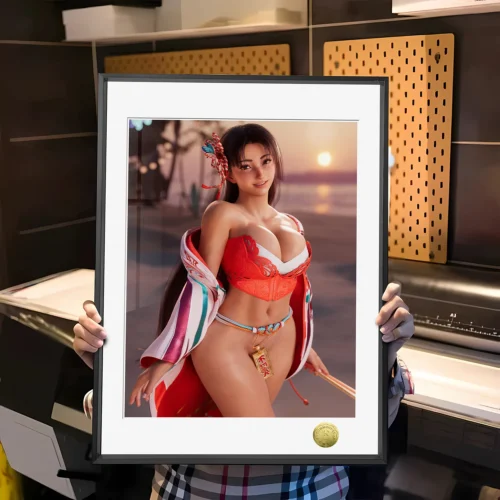 A3 & 4K Size Hot Ninja Mai Shiranui Decorative Painting - The King of Fighters Decoration Painting - HuangGua Studio - Image 1