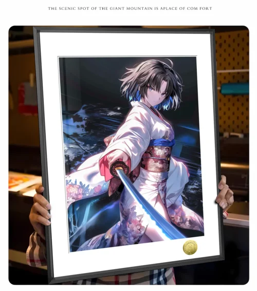 A3 & 4K Size Drawing Sword Shiki Ryougi Decorative Painting - The Garden of Sinners Decoration Painting - HuangGua Studio - Image 2