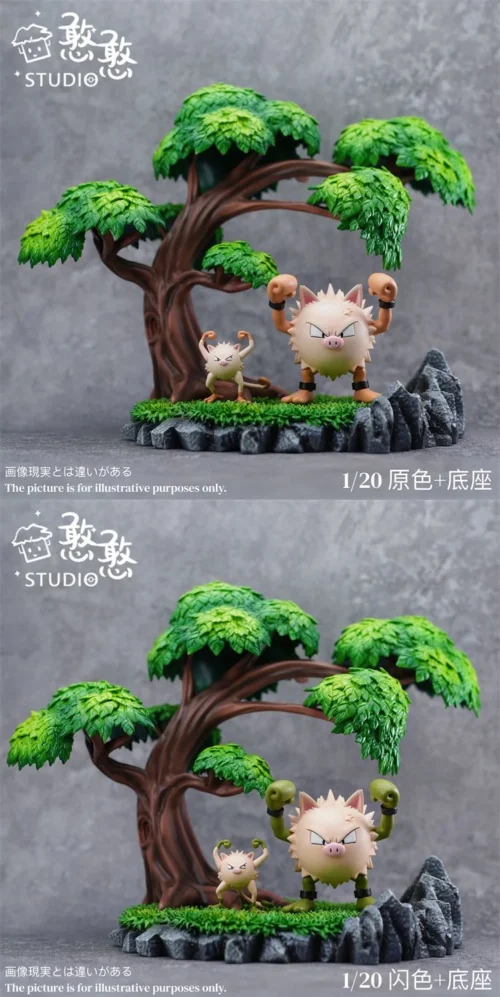1/20 Scale World Zukan Evolution of Primeape Set - Pokemon Resin Statue - HanHan Studio [Pre Order] - Image 1