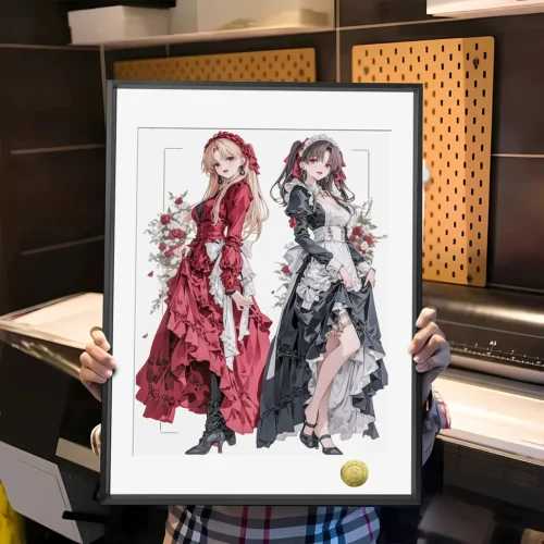 A3 & 4K Size Noble Ishtar & Ereshkigal Decorative Painting - Fate/Grand Order Decoration Painting - HuangGua Studio - Image 1