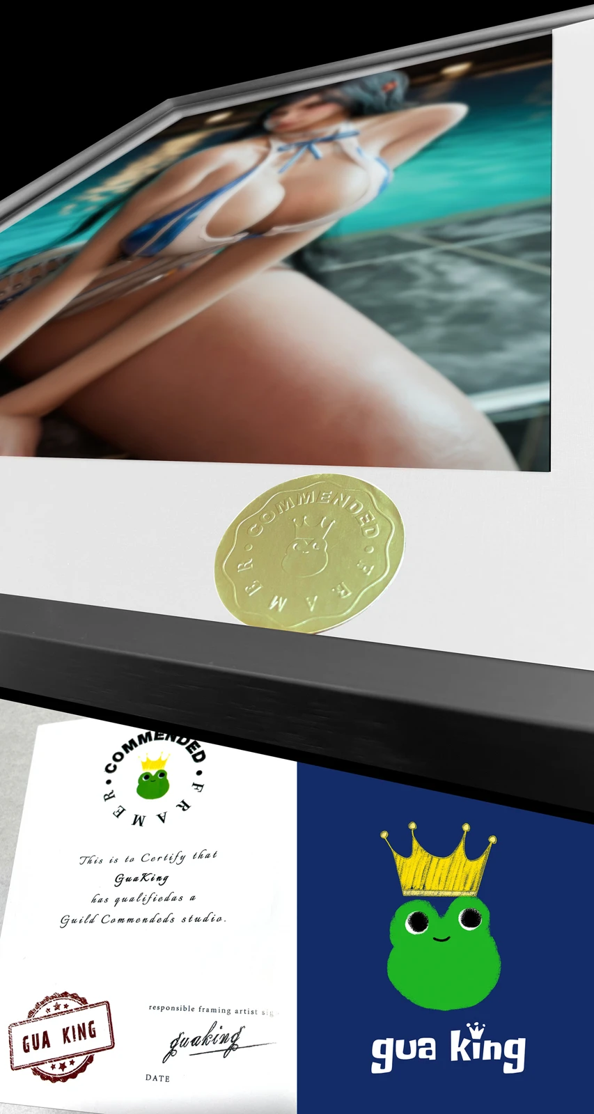 A3 & 4K Size Swimsuit Ver. Raven Decorative Painting - Stellar Blade Decoration Painting - HuangGua Studio - Image 4