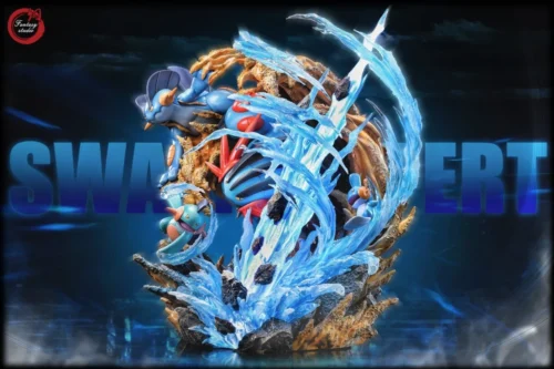 GX Evolution Series Swampert Family with LED - Pokemon Resin Statue - Fantasy Studios - Image 1