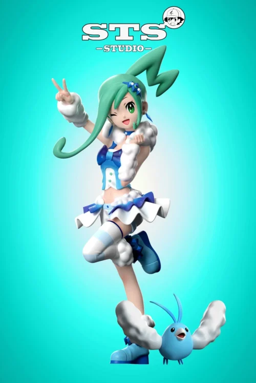 1/20 & 1/8 Scale World Zukan Lisia & Swablu - Pokemon Statue - STS Studio - Image 1