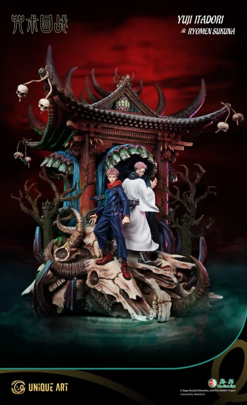 Licensed Yuji Itadori & Ryomen Sukuna - Jujutsu Kaisen Resin Statue - Unique Art Studios [Pre-Order] - Jujutsu Kaisen