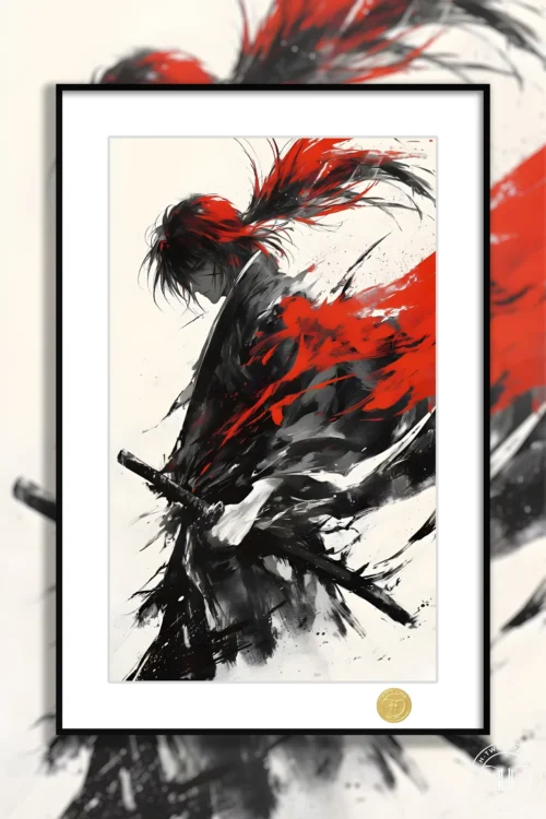 Ink Style Himura Kenshin Decorative Painting - Rurouni Kenshin - H-TWO Studio - Image 1