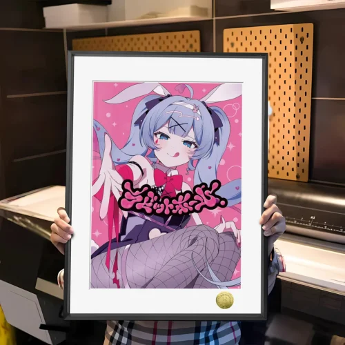 A3 & 4K Size Rabbit Hole Ver. Hatsune Miku 004 Decorative Painting - VOCALOID Decoration Painting - HuangGua Studio - Image 1