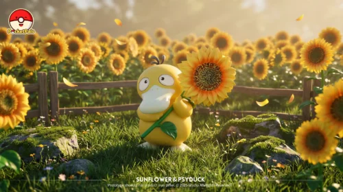 1/20 & 1/10 Scale World Zukan Sunflower Psyduck - Pokemon Resin Statue - PocketPals Studio - Image 2