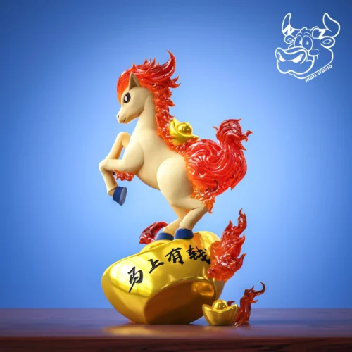 Instantly Wealthy Ponyta - Pokemon Resin Statue - NiuZi Studio - Image 2