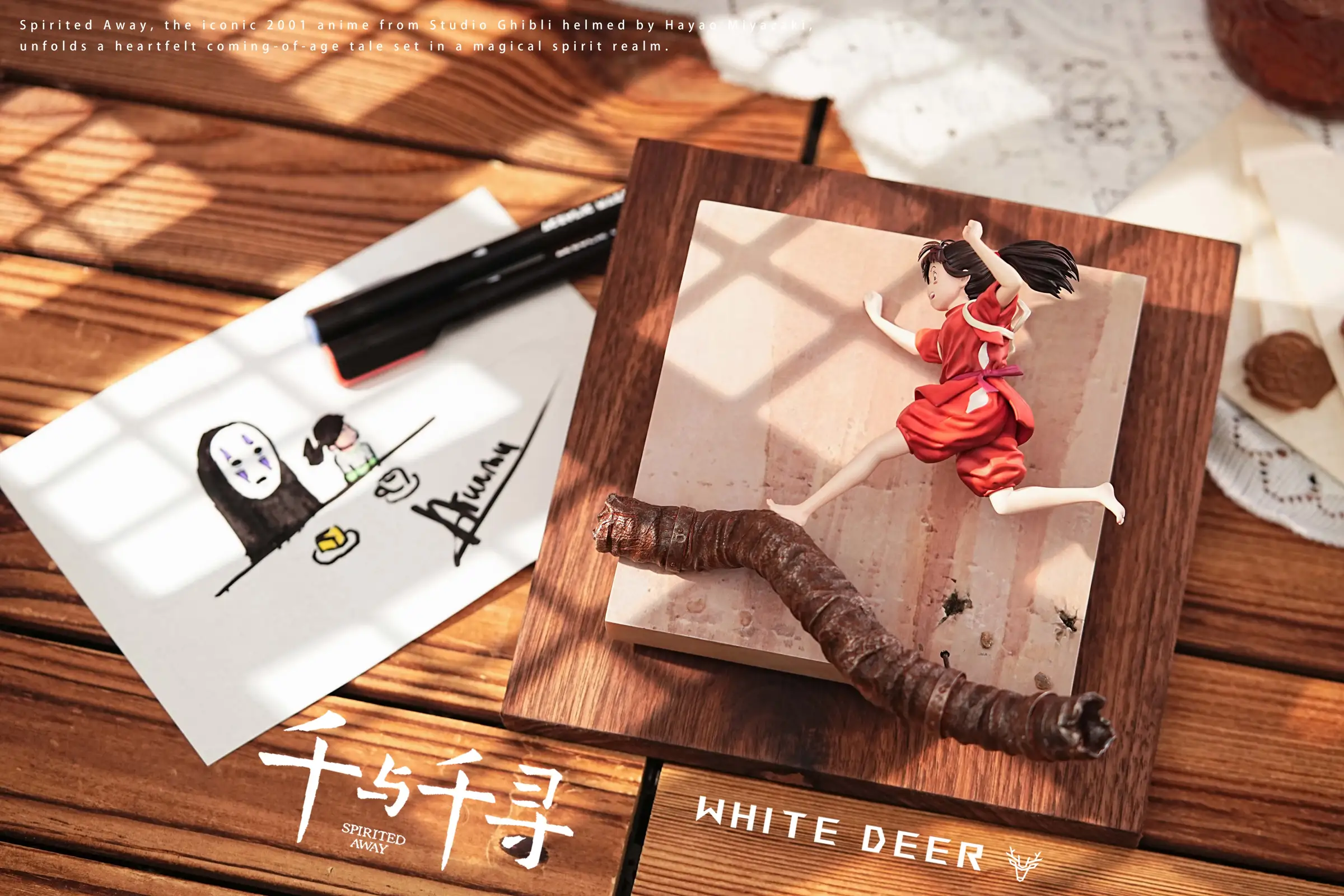 Hayao Miyazaki Gallery Series 001 Chihiro Ogino Running on Pipe - Spirited Away Resin Statue - White Deer Studio - Image 2