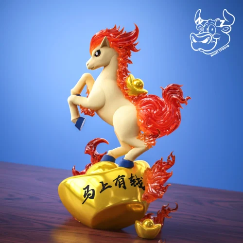 Instantly Wealthy Ponyta - Pokemon Resin Statue - NiuZi Studio - Image 1